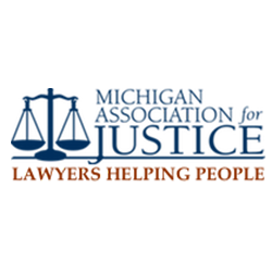 Michigan Association for Justice logo on translucent background