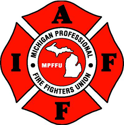 Michigan Professional Fire Fighters Union logo on white background