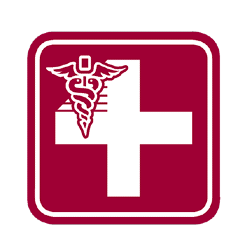 Red Cross logo on translucent background