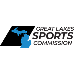 Great Lakes Sports Commission logo on translucent background