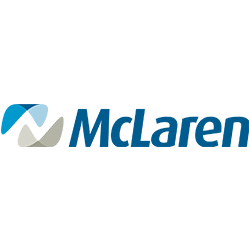 McLaren logo on translucent background