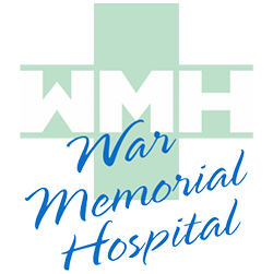 War Memorial Hospital logo on translucent background